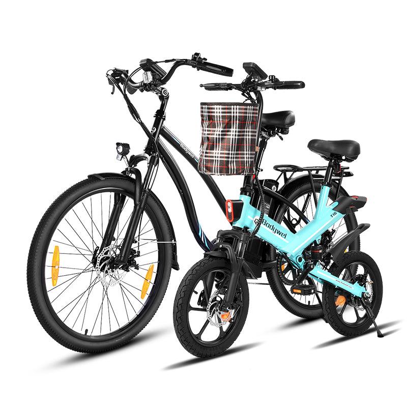 Bodywel T16+A26- Combo Foldable Riser 4.5” LED Display Mini E-Bike - BODYWEL