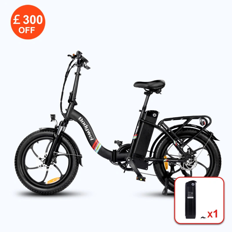 Bodywel F20 SE Foldable Fat Tire Electric Bike 62 Miles Range