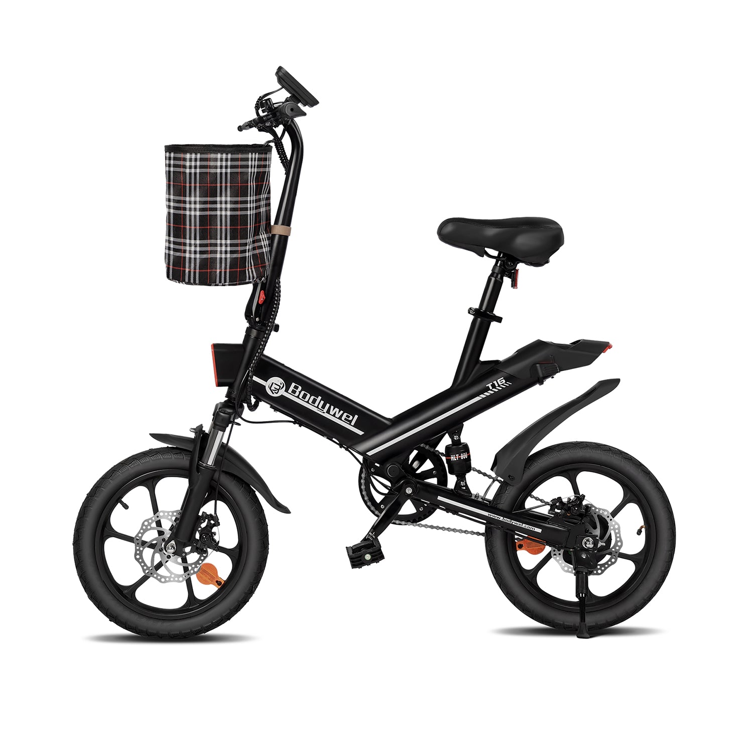 BodyWel® T16 Kleines Mini-E-Bike – Max. Reichweite 70 km – 250-W-Motor – 374-Wh-Akku